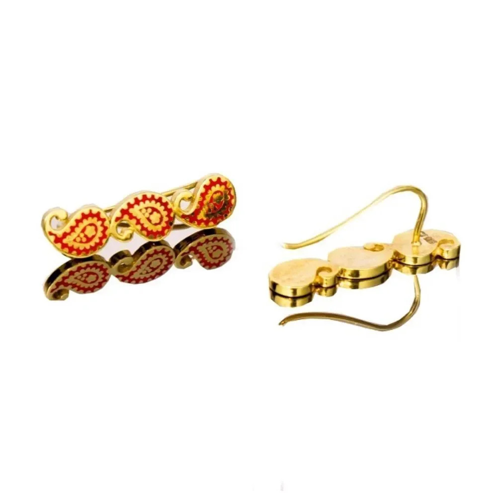 Paisley Goldplated silver earrings